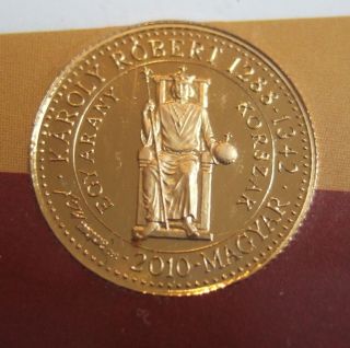 Extra Rare Swiss/hungarian Proof 999.  9 Gold Coin 2010 Unc Rrr photo