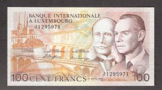 Luxembourg 100 Francs 1981 Unc photo