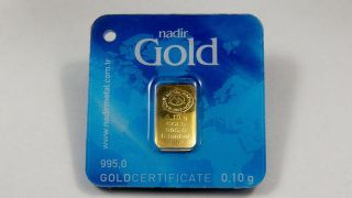. 995 Gold - 0.  10 G Istanbul - Nadir Metal Rafineri - Gold Bar - Pm - 562 photo