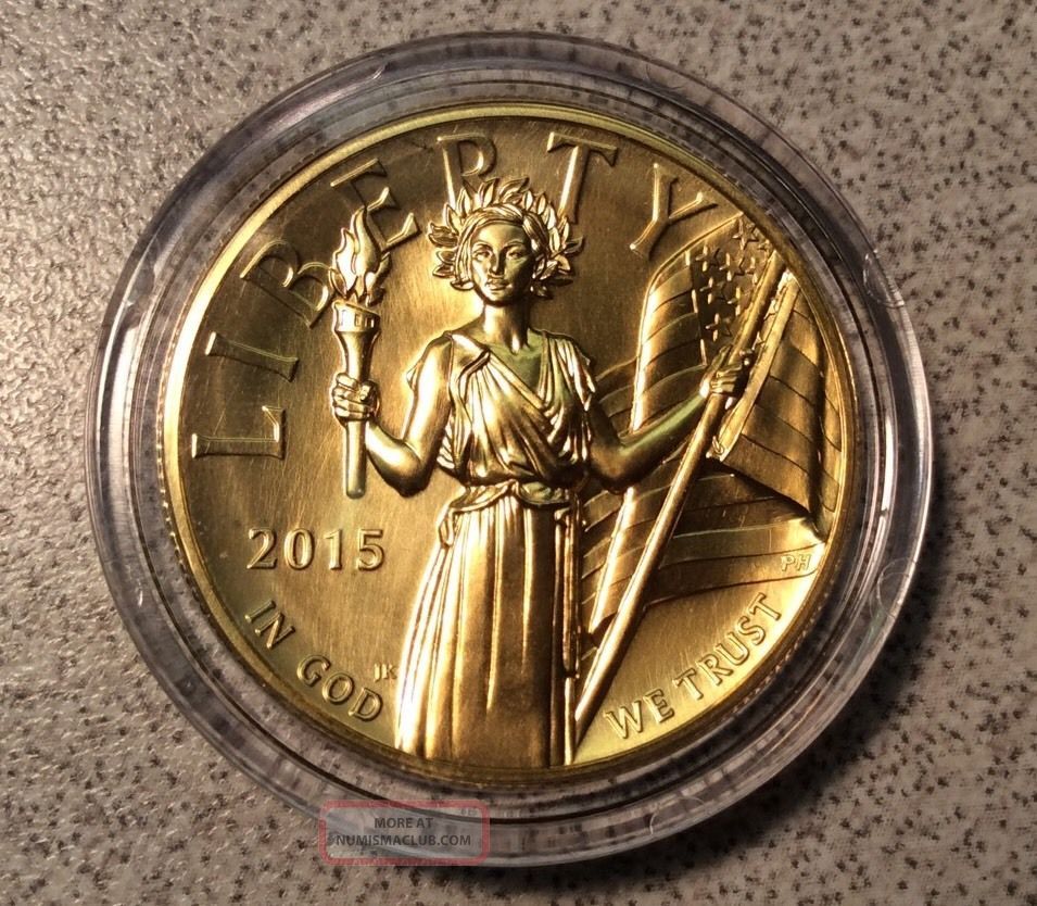 2015 American Liberty High Relief Gold Coin Wbox And