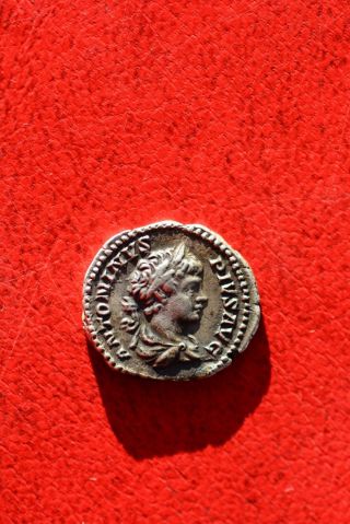 Roman Imperia Denarius Of Caracalla 198 - 217 Ad Captivities And Trophy photo