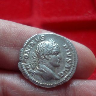 Caracalla Denarius,  Roman Silver Coin photo