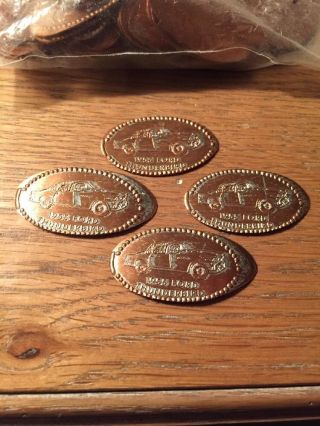 Large Bag (roughly 83) Elongated Pennies 1955 Ford Thunderbird photo