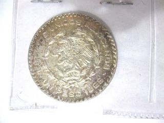 1966 10 Silver Mexican Un Peso - Big Old Morelos Silver Dollar From Mexico photo