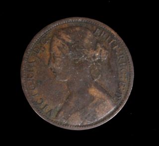 1870 Great Britain Penny Foreign Coin Km 748.  2 Circulated W/ Good Details photo