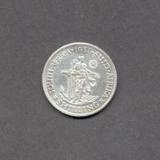 South Africa 1931 1 Shilling Silver Coin photo