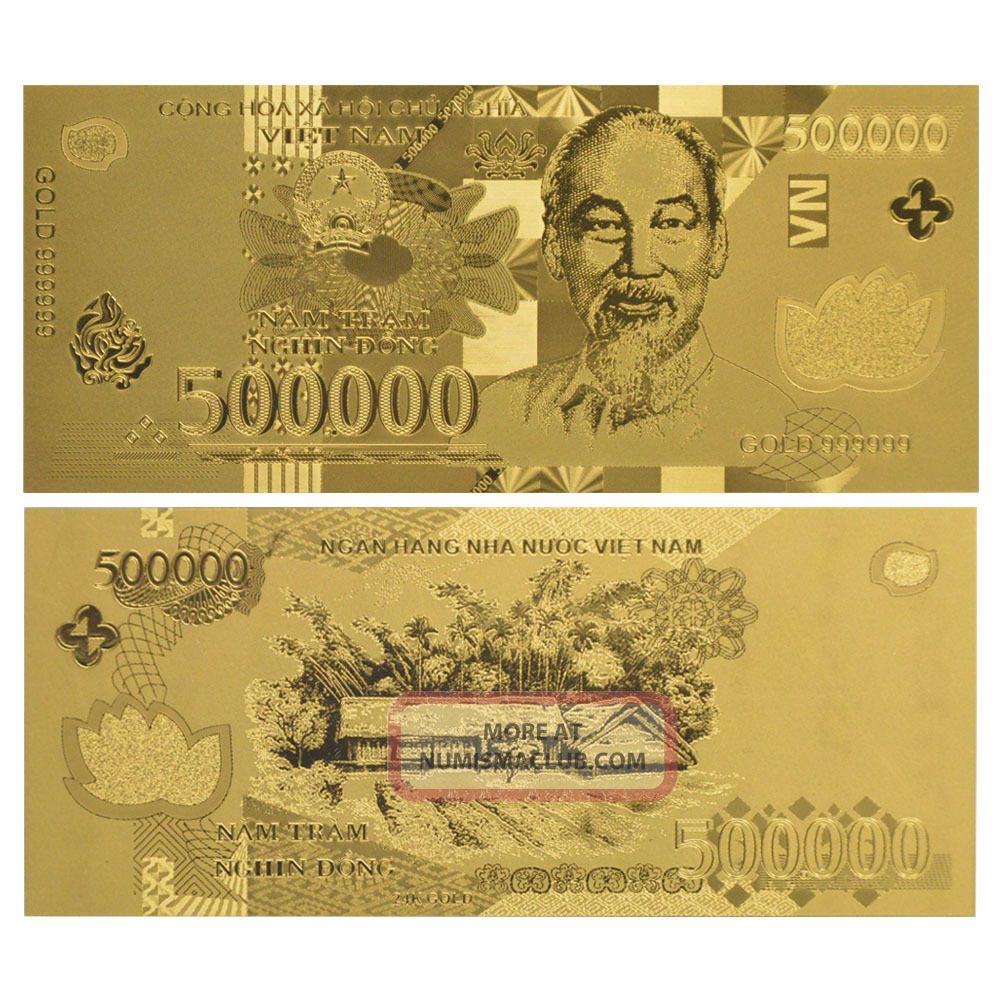 One Million Vietnamese Dong – 2 X 500,000 VND Circulated Vietnam Banknotes (2012)