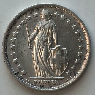 Switzerland 1/2 Franc 1962 - Xf,  Silver photo