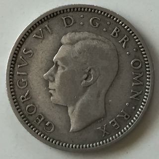 Uk / Great Britain 6d Sixpence Tanner 1939,  George Vi - Vf,  Silver photo