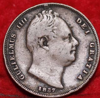 1837 Great Britain Farthing Foreign Coin S/h photo