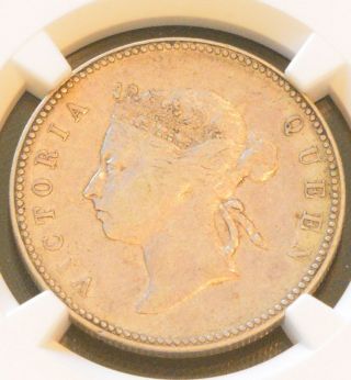 1894 China Hong Kong 50 Cent Queen Victoria Silver Coin Ngc Vf 35 photo