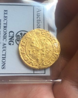 1596 Netherlands/holland Gold Ducat.  Solid Example. photo