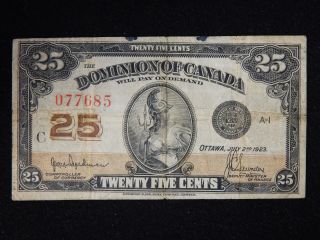 1923 Dominion Of Canada 25 Cents photo