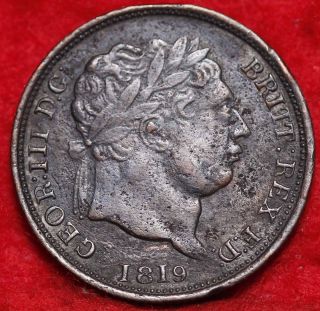 1819 Great Britain Shilling Silver Foreign Coin S/h photo