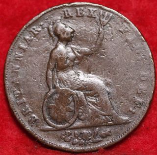 1826 Great Britain Half Penny Foreign Coin S/h photo