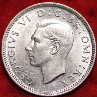 Uncirculated 1943 Great Britain Shilling Silver Foreign Coin S/h photo
