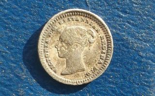 . 925 Silver 1843 Great Britain 1 1/2 Pence Penny Scarce Victoria Wb14a photo