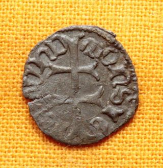 Medieval Bronze Templar Coin,  14.  Century photo