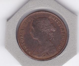 1861 Queen Victoria Half Penny (1/2d) Bronze British Coin photo