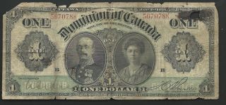 Canada 1911 Dominion Of Canada $1 7078k photo