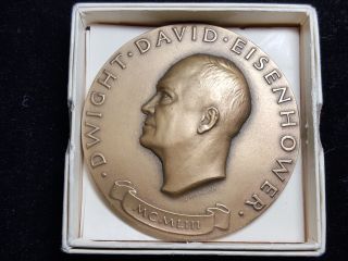 Dwight Eisenhower Large Bronze Inaugural Medal 1953 Medallic Art Co. photo