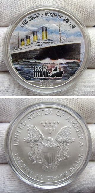 2005 Usa Silver Eagle - Colourised 