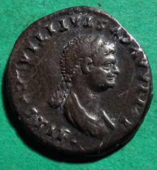 Tater Roman Imperial Silver Denarius Of Julia Titi Venvs photo