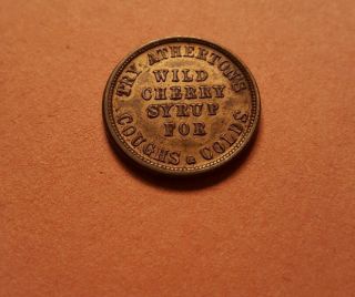 1860 ' S Ch Bu Civil War Or Hard Time Era Merchant Store Card Purify Blood Token photo