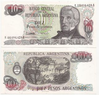 Argentina Replacement $a 10.  - P - 313 Nd (1984) Unc 2616 photo