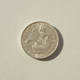 Lp Portugal - 1940 - 10$00 - 10 Escudos Silver photo