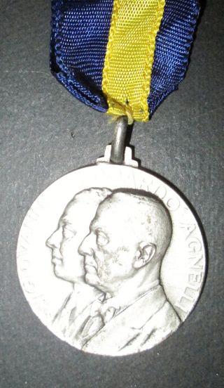 Silver Medal 1953 Riv Giovanni E Edoardo Agnelli Xxv Years Of Service Argento photo