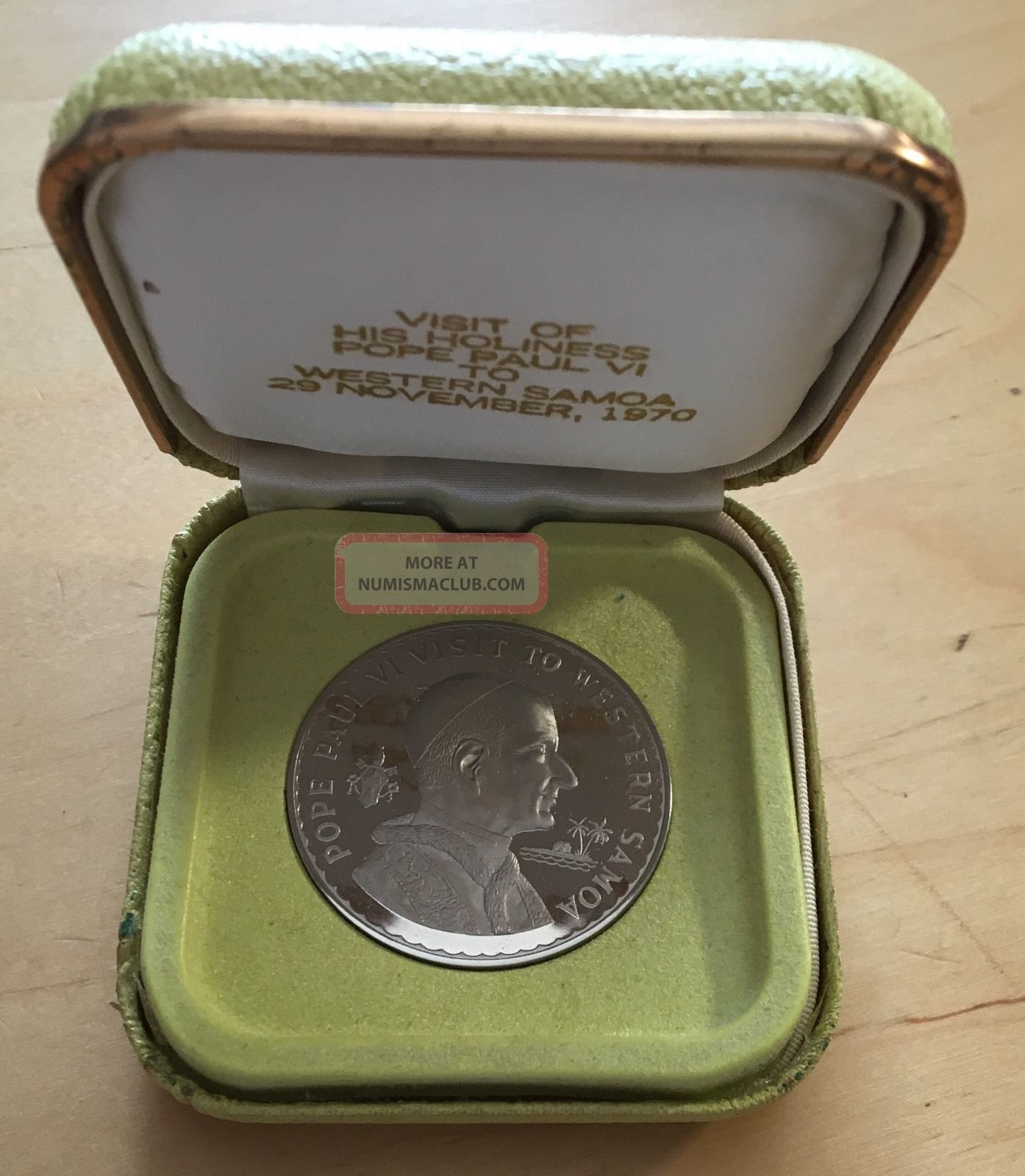 Samoa 1970 Tala,  Proof,  Km - 10,  Visit If Pope Paul Vi Australia & Oceania photo