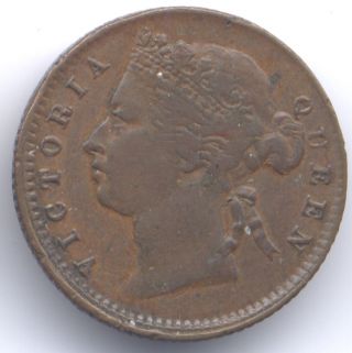 Straits Settlements.  (malaya,  Malaysia).  Queen Victoria,  1/4 Cent 1889. photo