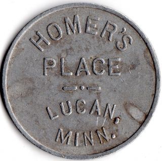Lucan Minnesota Homer ' S Place Merchant Cood For Trade Token photo