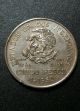 1953 Mexico Cinco Pesos Coin.  720 Silver 200 Year Anniversary Ano De Hidalgo Mexico photo 2