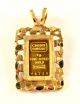 Credit Suisse 1g 999.  9 Fine Gold Bar In 14k Yellow Gold Nugget Pendant Bezel 5g Gold photo 1