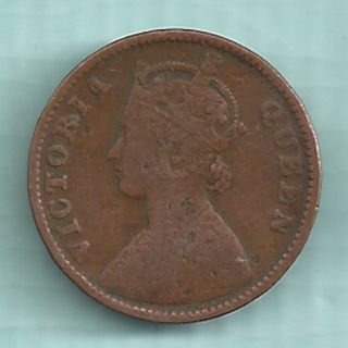 British India - 1862 - Victoria Empress - 1/2 Pice - Rarest Coin photo