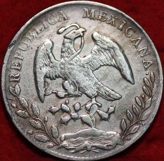 1896 - Zs F.  Z.  Mexico 8 Reales Silver Foreign Coin S/h photo