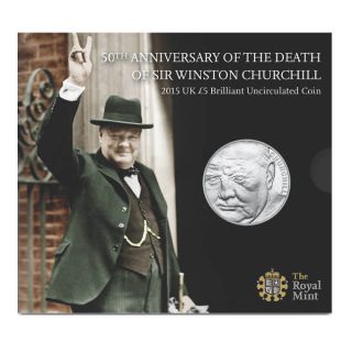 2015 Uk Sir Winston Churchill £5 Brilliant Uncirculated Coin photo