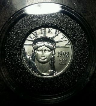 1998 (2nd Year) 1/10 Oz American Platinun Eagle Coin.  Bu photo