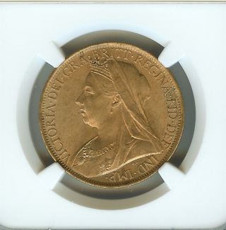 Great Britain 1901 Penny Ngc Ms65 Rb photo