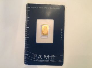 Pamp Suisse 1 Gram 9999 Gold Bar photo
