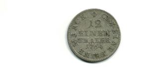 Germany Saxony 1764 1/12 Thaler Silver Coin photo
