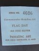 Highest Graded Rare 56 Flag Day Ms69 Heraldic Art Medal W/envelope & Literature Exonumia photo 2