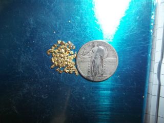 1.  3 Grams Alaska Natural Gold Nuggets,  Flakes.  Capsule photo