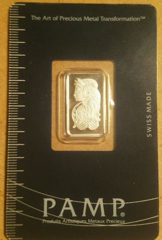 5 Gram Pamp Suisse Platinum Bar.  9995 Fine (in Assay) photo