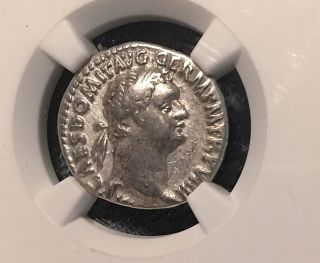 Domitian Ancient Roman Silver Denarius Ngc Certified Choice Vf 12 Caesars 3.  5g photo