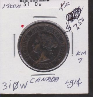 Vf,  1900 - H Canada Large Cent photo