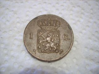 Netherlands Cent,  1875 Xf photo