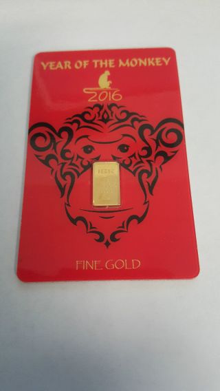 1 Gram Gold Lunar Year Of The Monkey Bullion Exchanges Istanbul Gold photo